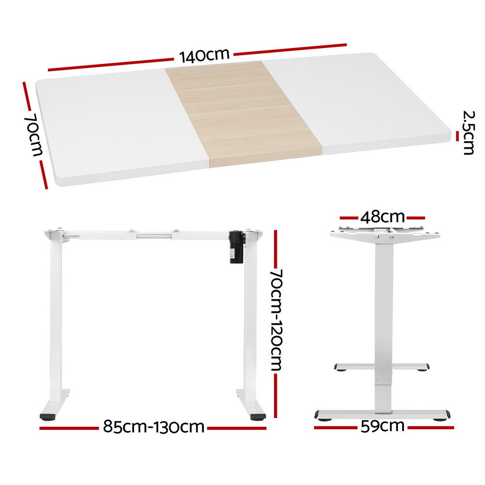 Artiss Electric Standing Desk Sit Stand Desks 140CM-Furniture &gt; Office-PEROZ Accessories