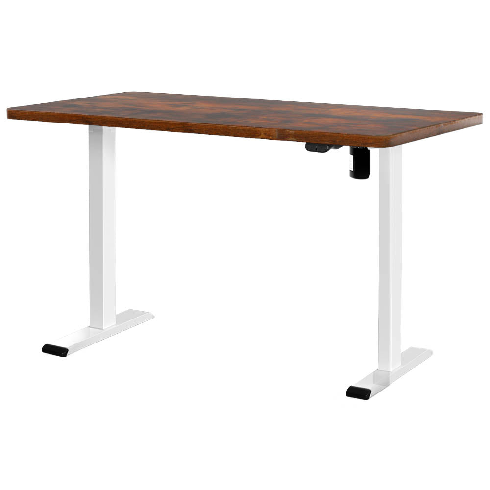 Artiss Standing Desk Motorised Sit Stand Desks Rustic Brown 120CM-Office Desks-PEROZ Accessories