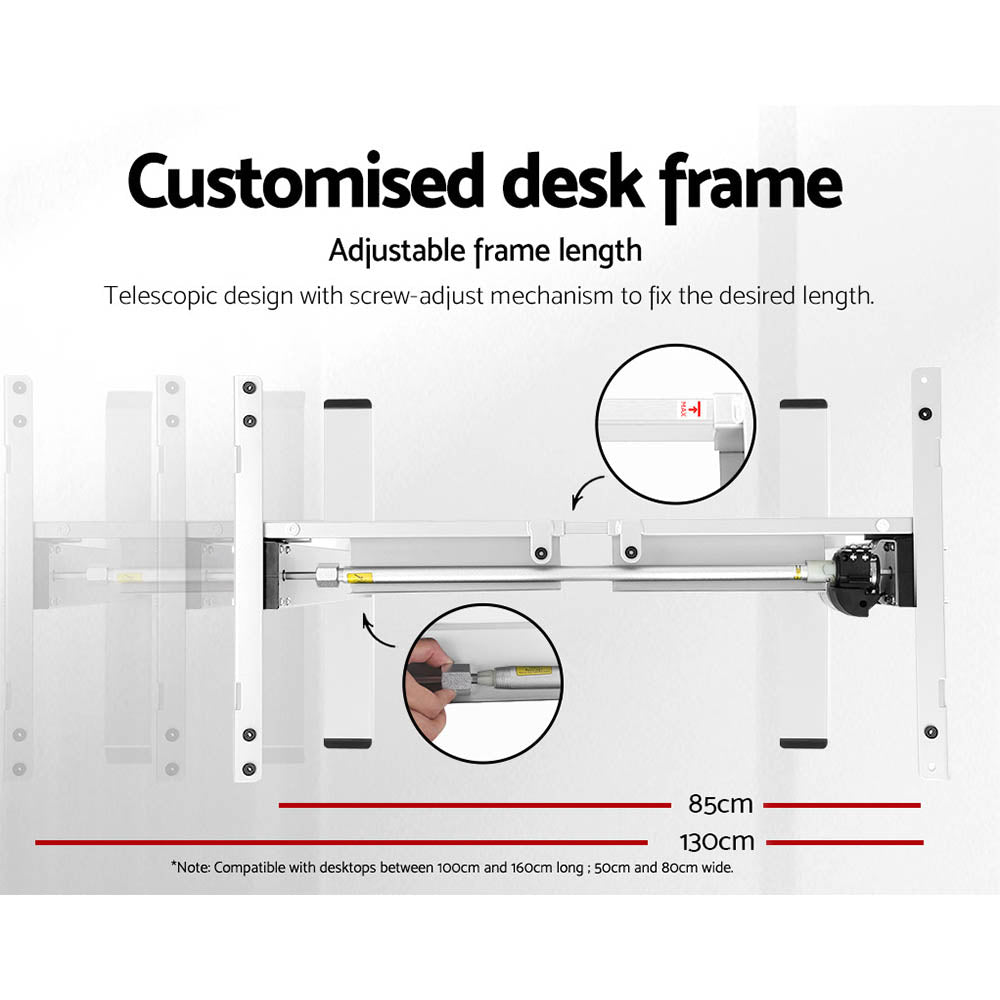 Artiss Standing Desk Motorised Sit Stand Desks Walnut 120CM-Office Desks-PEROZ Accessories