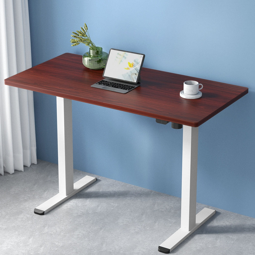 Artiss Standing Desk Motorised Sit Stand Desks Walnut 120CM-Office Desks-PEROZ Accessories