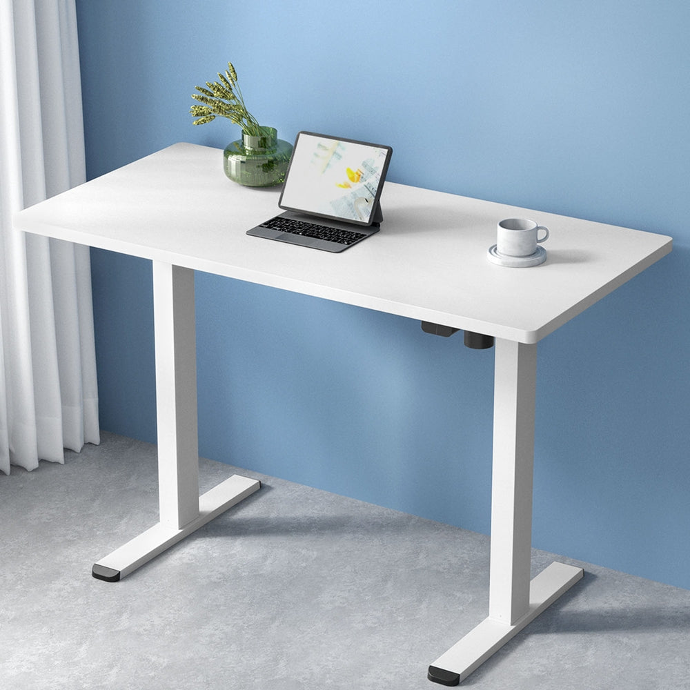 Artiss Standing Desk Motorised Sit Stand Desks White 140CM-Office Desks-PEROZ Accessories