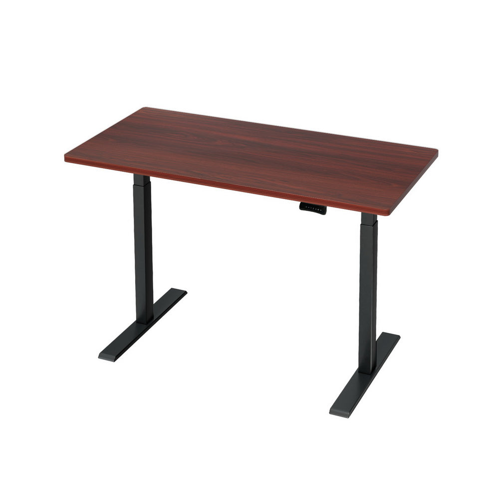 Artiss Standing Desk Motorised Dual Motor Walnut 120CM-Office Desks-PEROZ Accessories