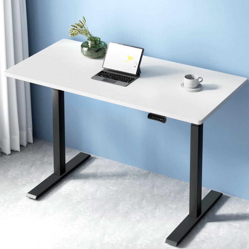 Artiss Standing Desk Motorised Dual Motor White 120CM-Office Desks-PEROZ Accessories