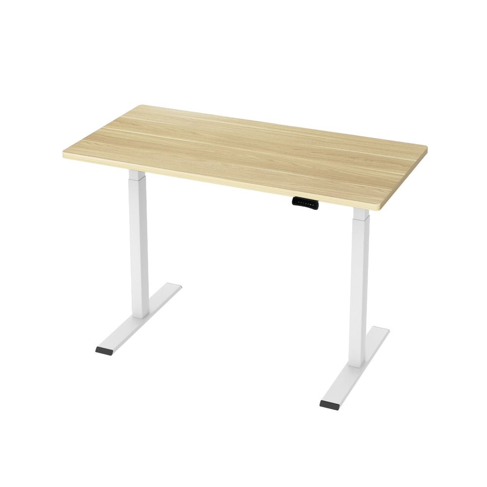 Artiss Standing Desk Motorised Dual Motor 120CM White Oak-Office Desks-PEROZ Accessories