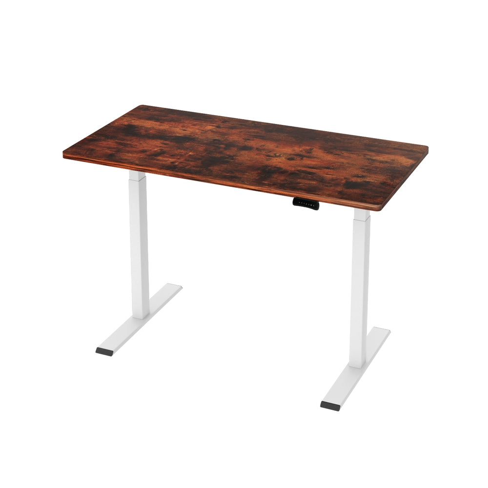 Artiss Standing Desk Motorised Dual Motor 120CM Rustic Brwon-Office Desks-PEROZ Accessories