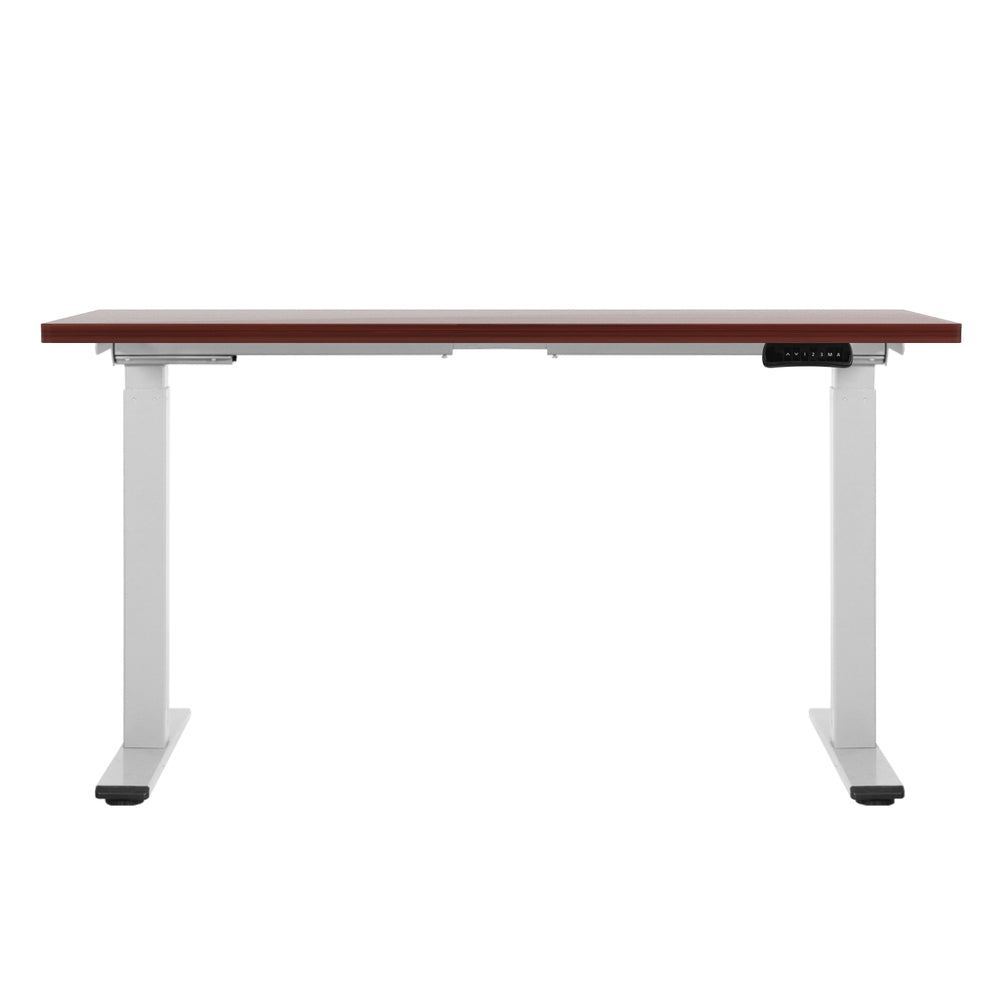 Artiss Standing Desk Motorised Dual Motor 120CM Walnut-Office Desks-PEROZ Accessories