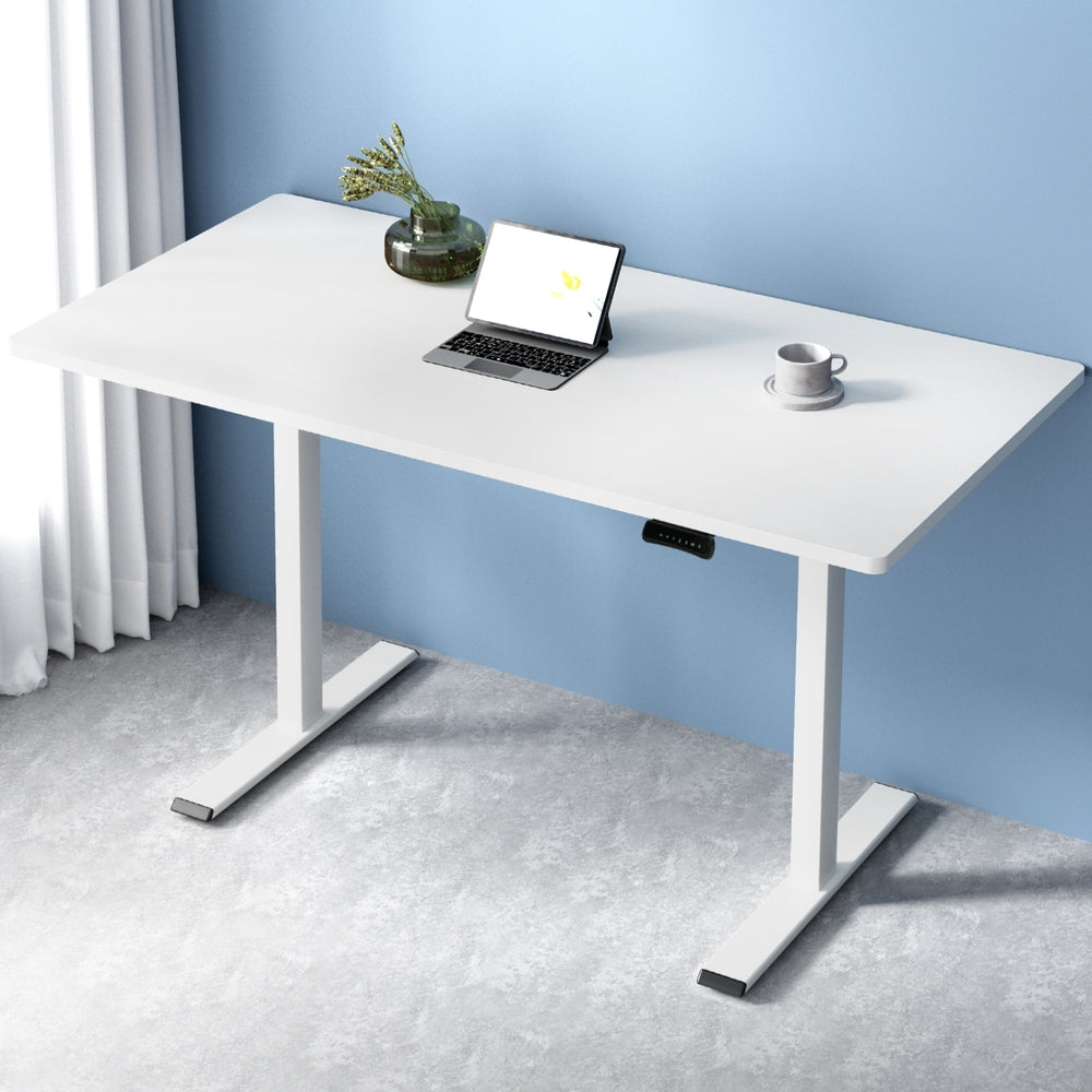 Artiss Standing Desk Motorised Dual Motor 140CM White-Office Desks-PEROZ Accessories