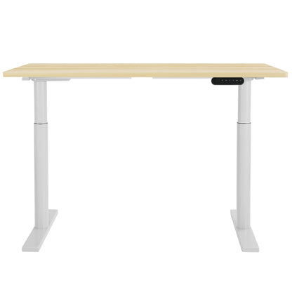 Artiss Standing Desk Motorised Electric Dual Motor 140CM White Oak-Office Desks-PEROZ Accessories