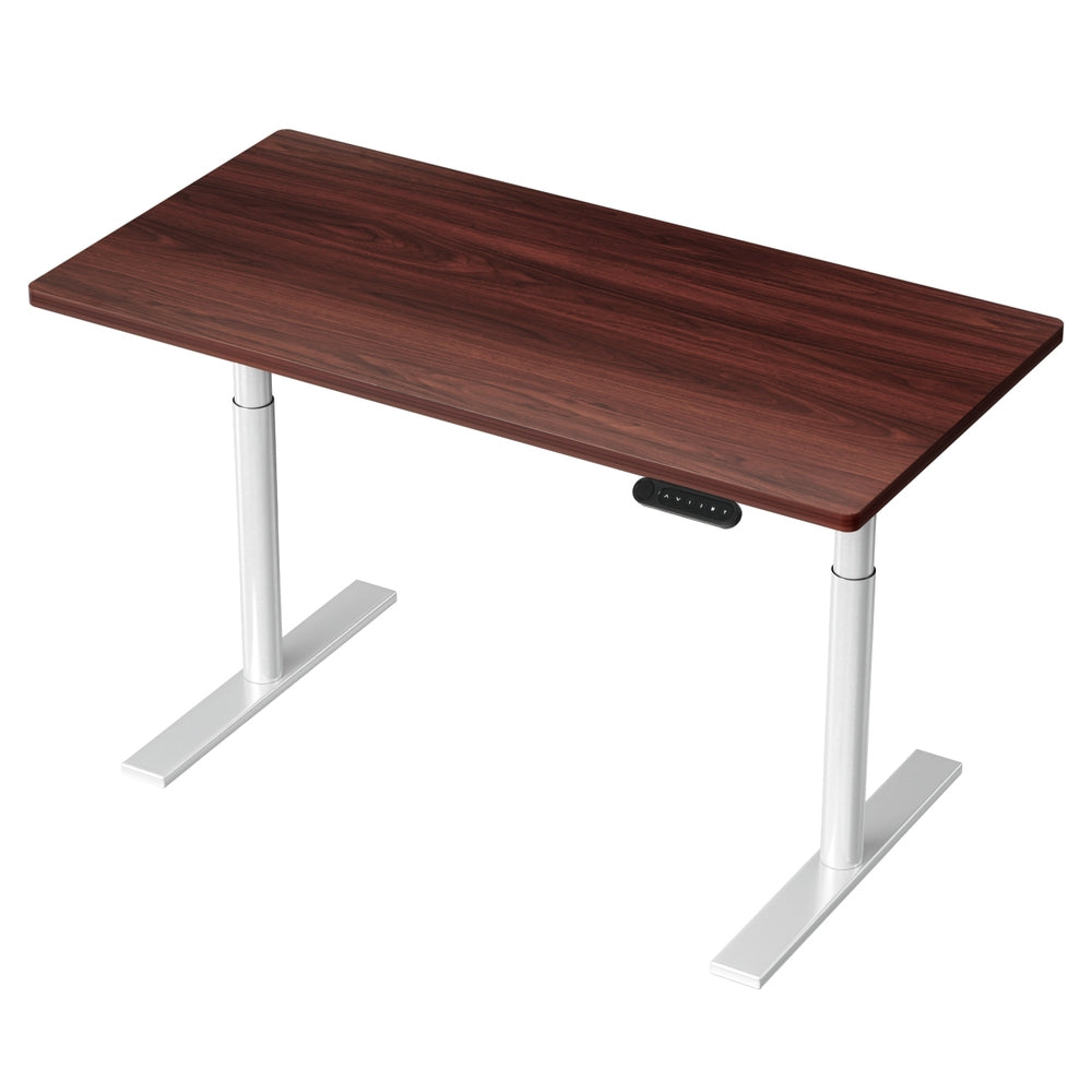 Artiss Standing Desk Motorised Electric Dual Motor 120CM Walnut-Office Desks-PEROZ Accessories