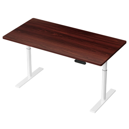 Artiss Standing Desk Motorised Electric Dual Motor 140CM Walnut-Office Desks-PEROZ Accessories