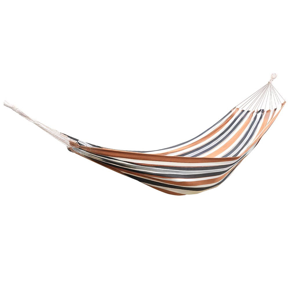 Gardeon Hammock Bed Outdoor Camping Hammocks Beige Grey-Home &amp; Garden &gt; Hammocks &gt; Hammocks &amp; Accessories-PEROZ Accessories