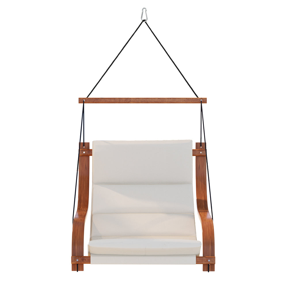 Gardeon Hammock Chair Wooden Hanging Indoor Outdoor Lounge Patio-Hammock-PEROZ Accessories