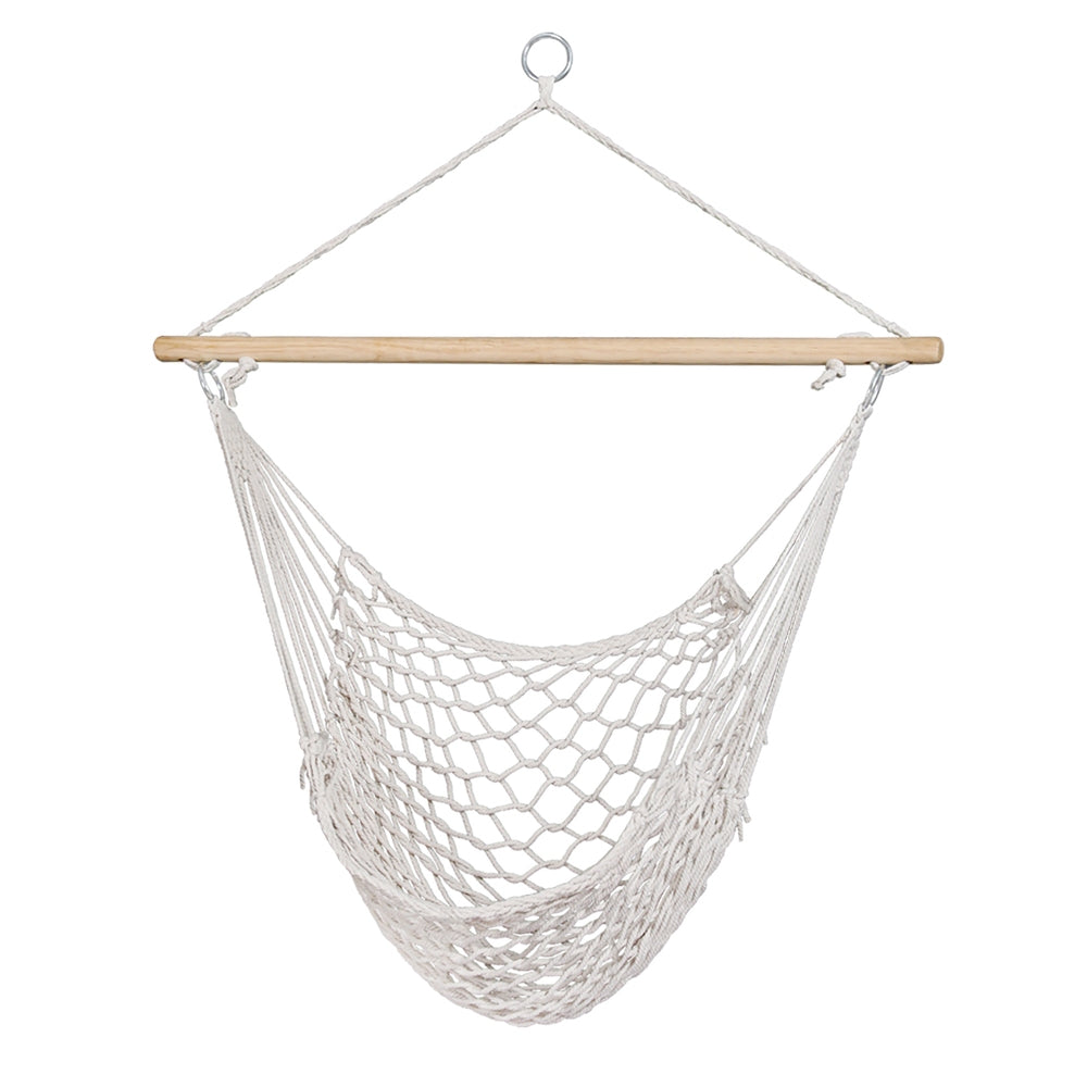 Gardeon Hammock Chair Outdoor Hanging Camping Mesh Indoor Cream-Hammock-PEROZ Accessories