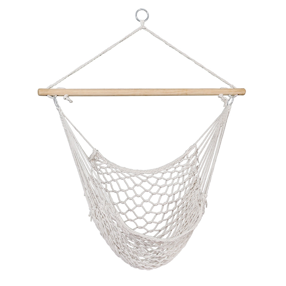 Gardeon Hammock Chair Outdoor Hanging Camping Mesh Indoor Cream-Hammock-PEROZ Accessories