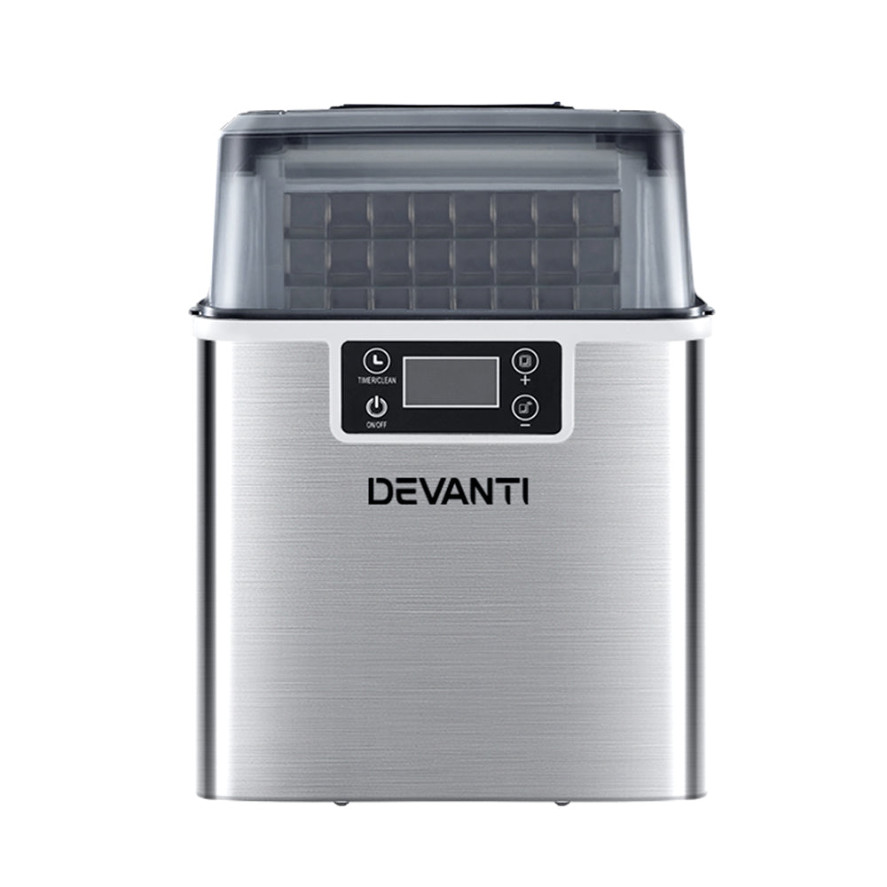 Devanti Ice Maker Machine Commercial Portable Ice Cube Tray Countertop 3.2L-Ice Makers-PEROZ Accessories