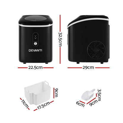 Devanti 15kg Nugget Ice Maker Machine-Appliances &gt; Kitchen Appliances-PEROZ Accessories