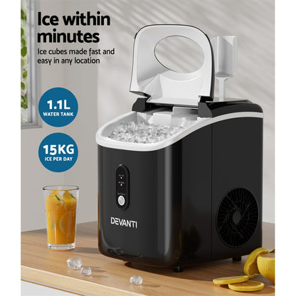 Devanti 15kg Nugget Ice Maker Machine-Appliances &gt; Kitchen Appliances-PEROZ Accessories