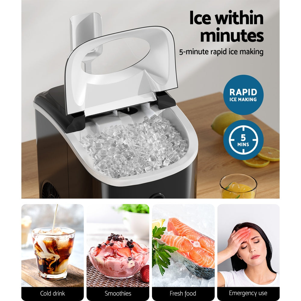 Devanti 15kg Nugget Ice Maker Machine-Appliances &gt; Kitchen Appliances-PEROZ Accessories