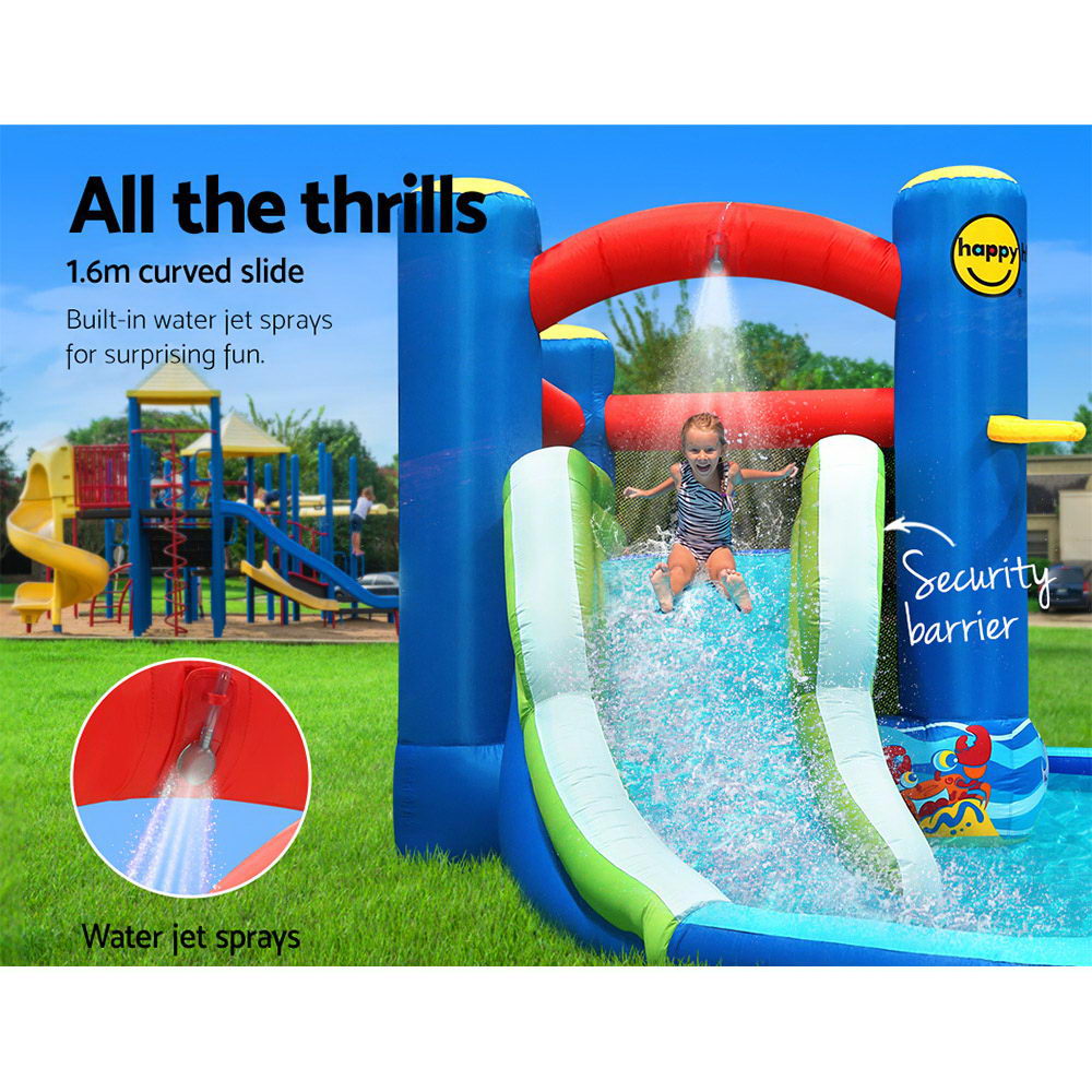 Happy Hop Inflatable Water Slide Jumping Trampoline Castle Bouncer Toy Splash-Home &amp; Garden &gt; Pool &amp; Accessories &gt; Pool Toys &amp; Inflatables-PEROZ Accessories