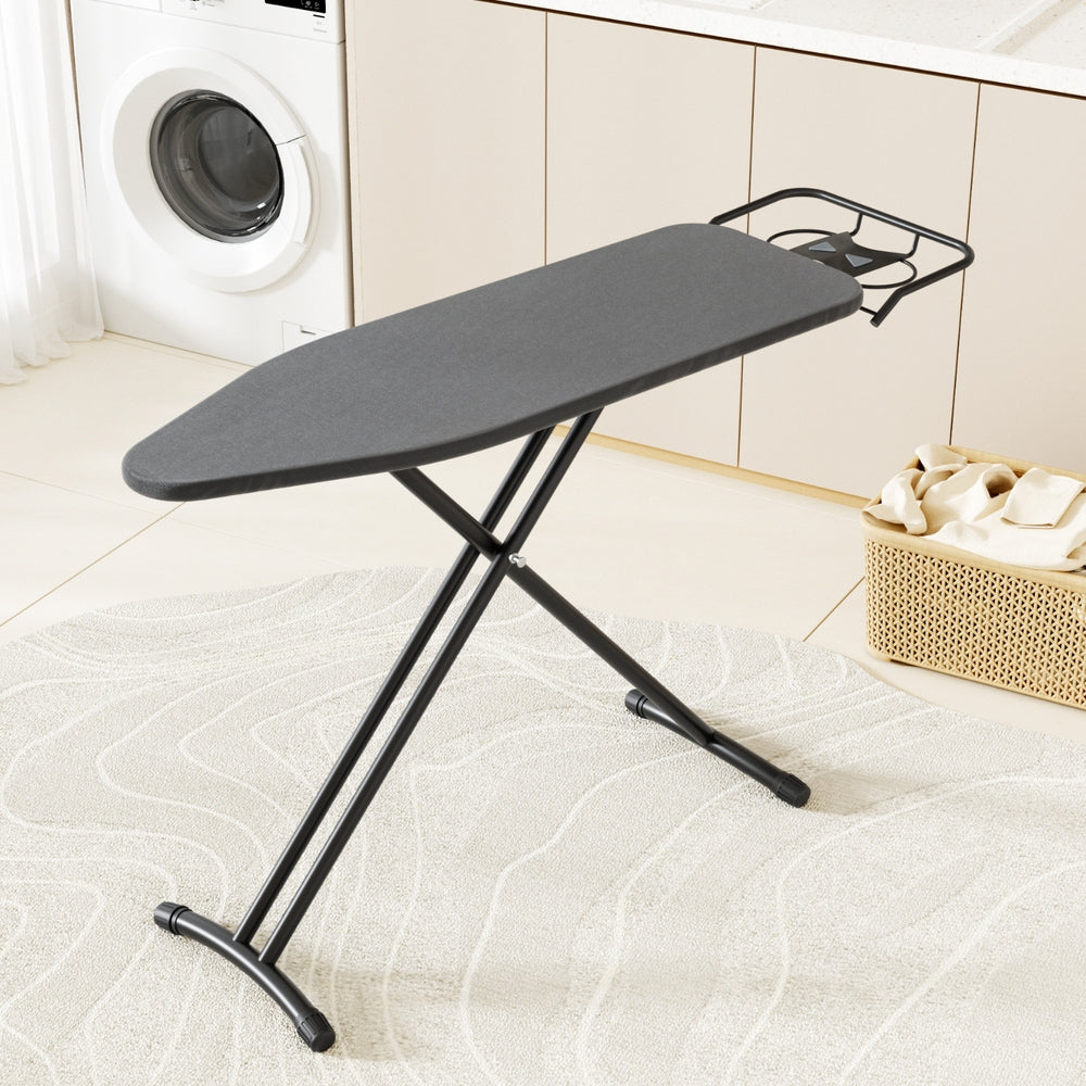 Artiss Ironing Board Foldable Iron Rest Black-Appliances &gt; Washers, Dryers &amp; Irons &gt; Irons &amp; Ironing Systems-PEROZ Accessories