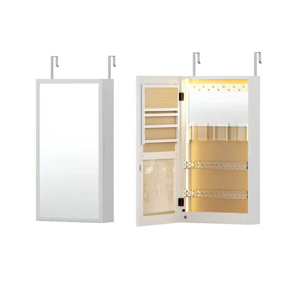 Artiss Jewellery Cabinet Mirror Door Wall Mount-Furniture &gt; Office &gt; Storage Cabinets-PEROZ Accessories