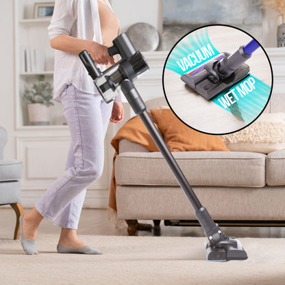 MyGenie H20 Pro Wet Mop 2-In-1 Cordless Stick Vacuum + Bonus Dark Wood Diffuser-Small Home Appliances-PEROZ Accessories