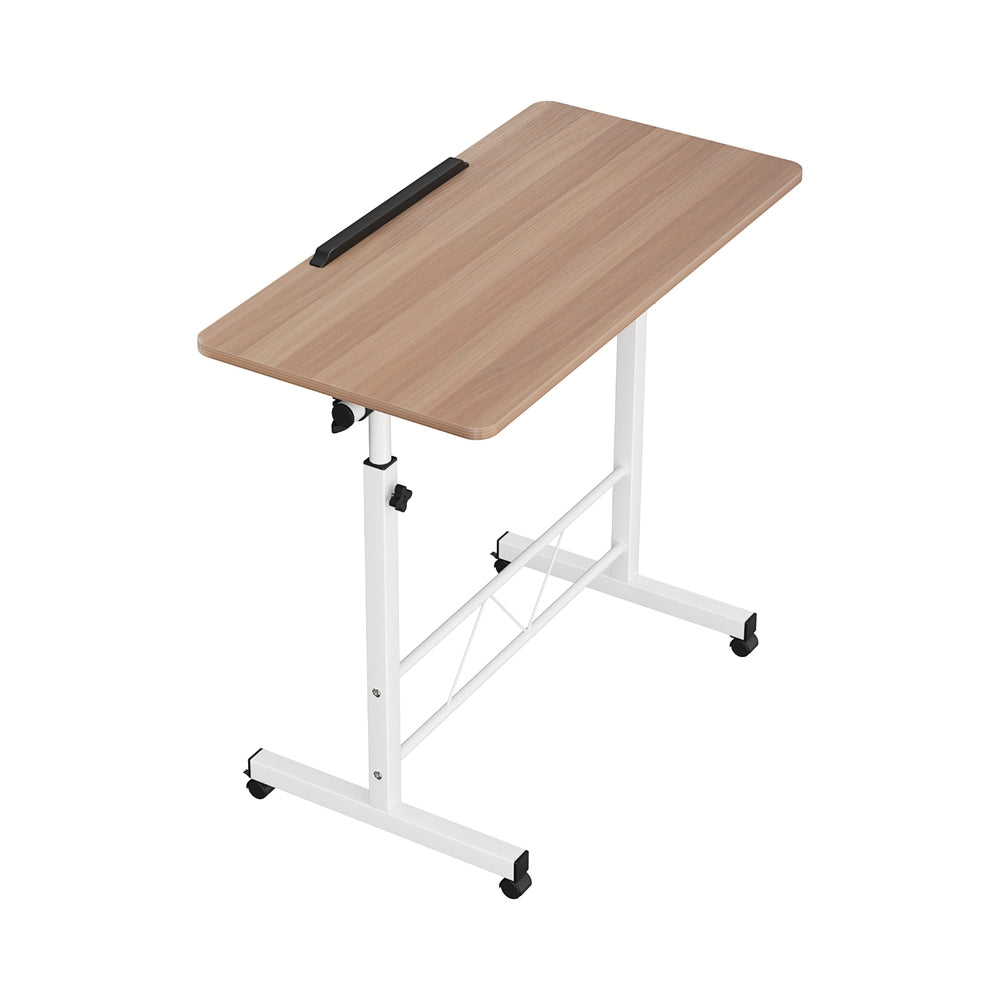 Artiss Laptop Desk Table Adjustable 80CM Light Wood-Furniture &gt; Office-PEROZ Accessories