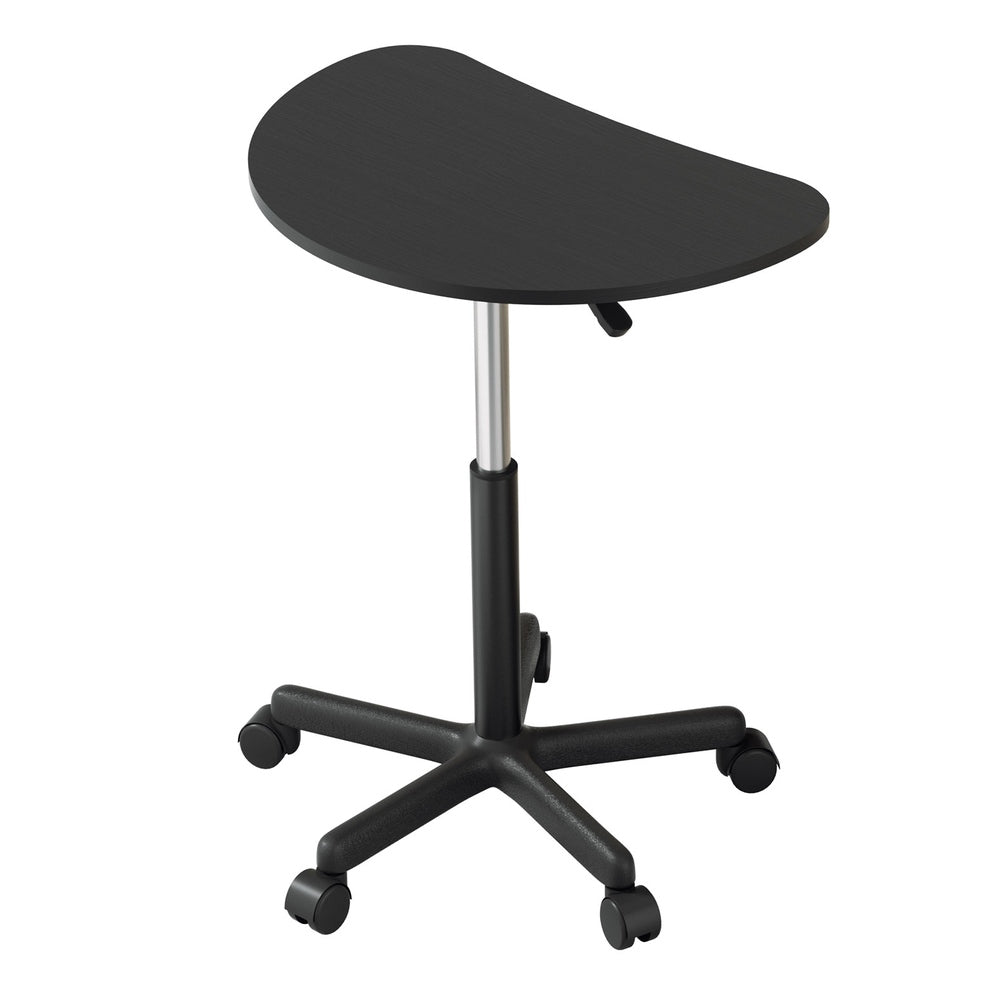 Artiss Laptop Desk Portable Height Adjustable Table Caster Wheels 60CM Black-Furniture &gt; Office-PEROZ Accessories