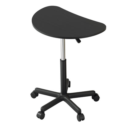 Artiss Laptop Desk Portable Height Adjustable Table Caster Wheels 60CM Black-Furniture &gt; Office-PEROZ Accessories