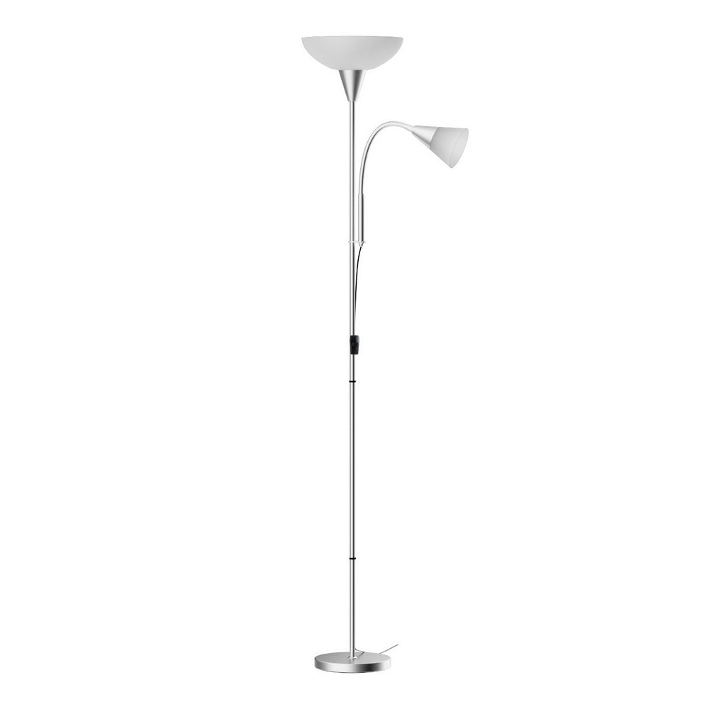 Artiss Floor Lamp Mother and Child Modern Home Living Room Office Reading Silver-Home &amp; Garden &gt; Lighting &gt; Floor Lamps-PEROZ Accessories