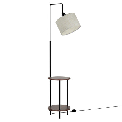 Artiss Floor Lamp 2 Tier Shelf Storage LED Light Stand Home Room Adjustable Head-Furniture &gt; Bedroom-PEROZ Accessories