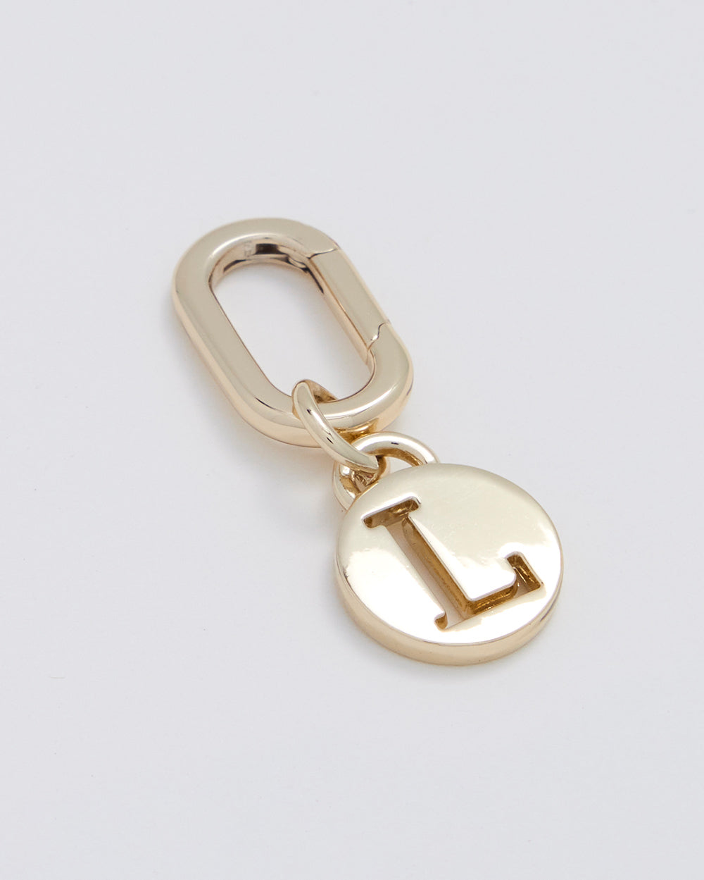 Letter L Charm With Oval Hinge Ring Clip-Accessories-PEROZ Accessories