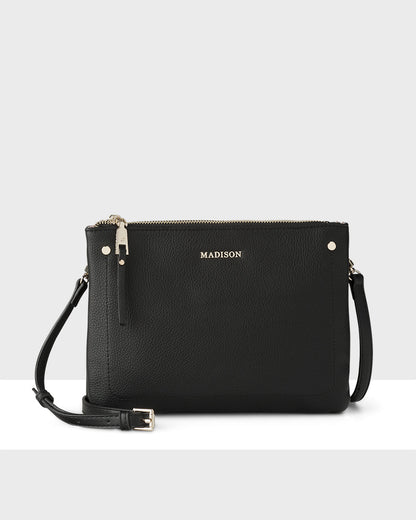 Charlotte Double Zip Crossbody Bag + Graphic Bag Strap-PEROZ Accessories