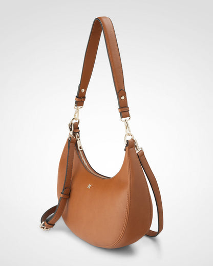 Pia Crescent Shoulder Bag With Crossbody Strap-PEROZ Accessories