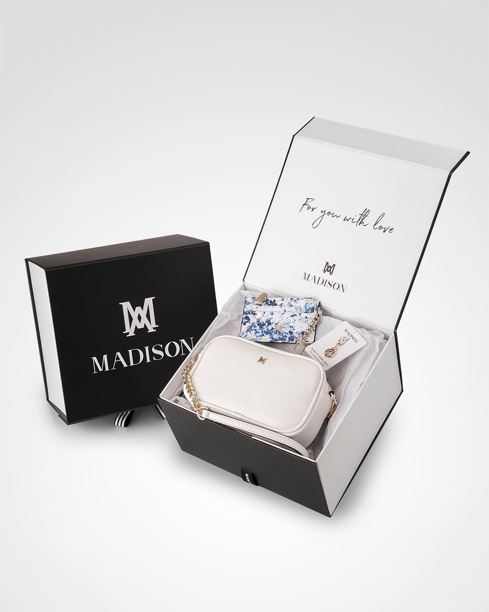 Mini Monica 3 Piece Giftbox - Handbag, Cardholder &amp; Personalisation Charm-PEROZ Accessories