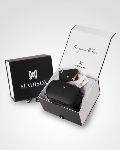 Mini Monica 3 Piece Giftbox - Handbag, Cardholder &amp; Personalisation Charm-PEROZ Accessories