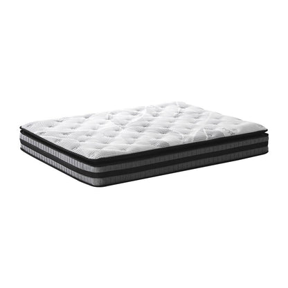 Bedra King Single Mattress Cool Gel Foam Bonnell Spring Pillow Top Bed 22cm-Mattress-PEROZ Accessories