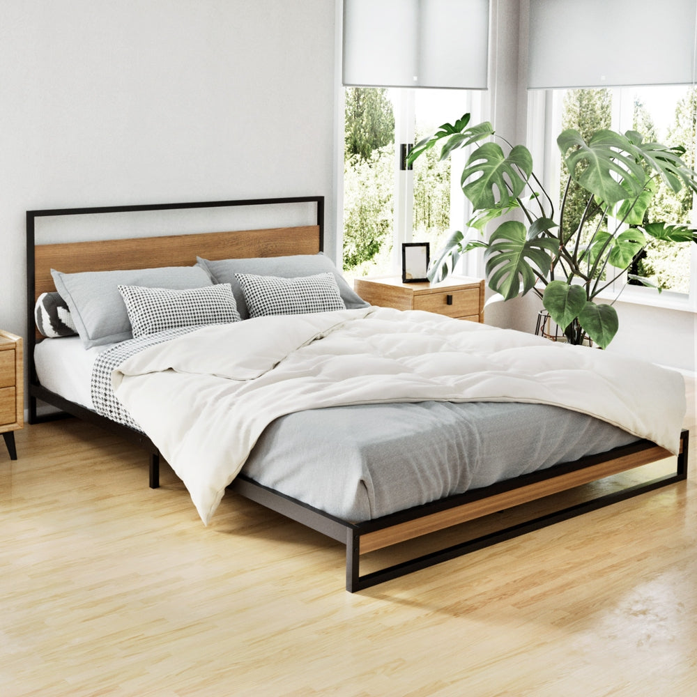 Artiss Bed Frame Queen Size Metal Frame DANE-Bed Frames-PEROZ Accessories