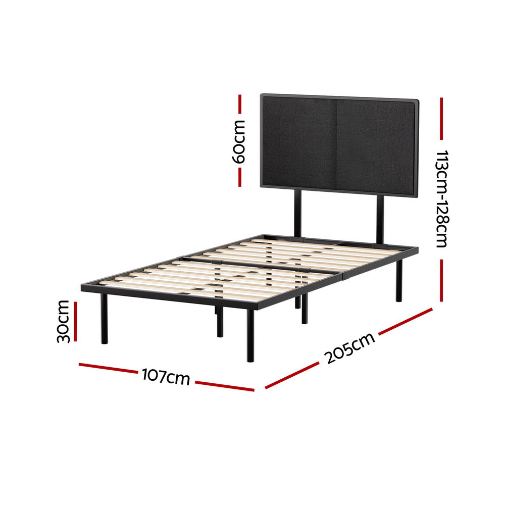 Artiss Bed Frame King Single Size Metal Frame NOE-Furniture &gt; Bedroom-PEROZ Accessories