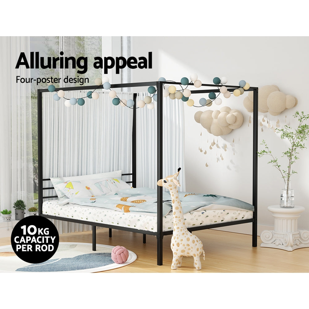 Artiss Bed Frame Double Size Metal Frame POCHY-Furniture &gt; Bedroom-PEROZ Accessories