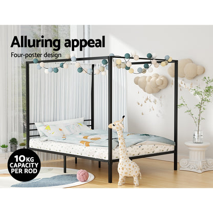 Artiss Bed Frame Double Size Metal Frame POCHY-Furniture &gt; Bedroom-PEROZ Accessories