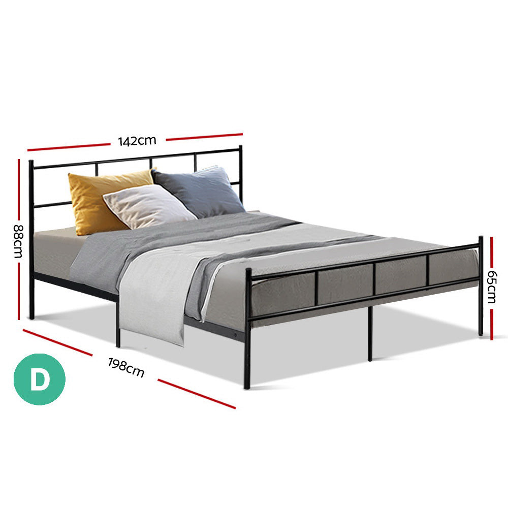 Artiss Bed Frame Double Metal Bed Frames SOL-Bed Frames-PEROZ Accessories