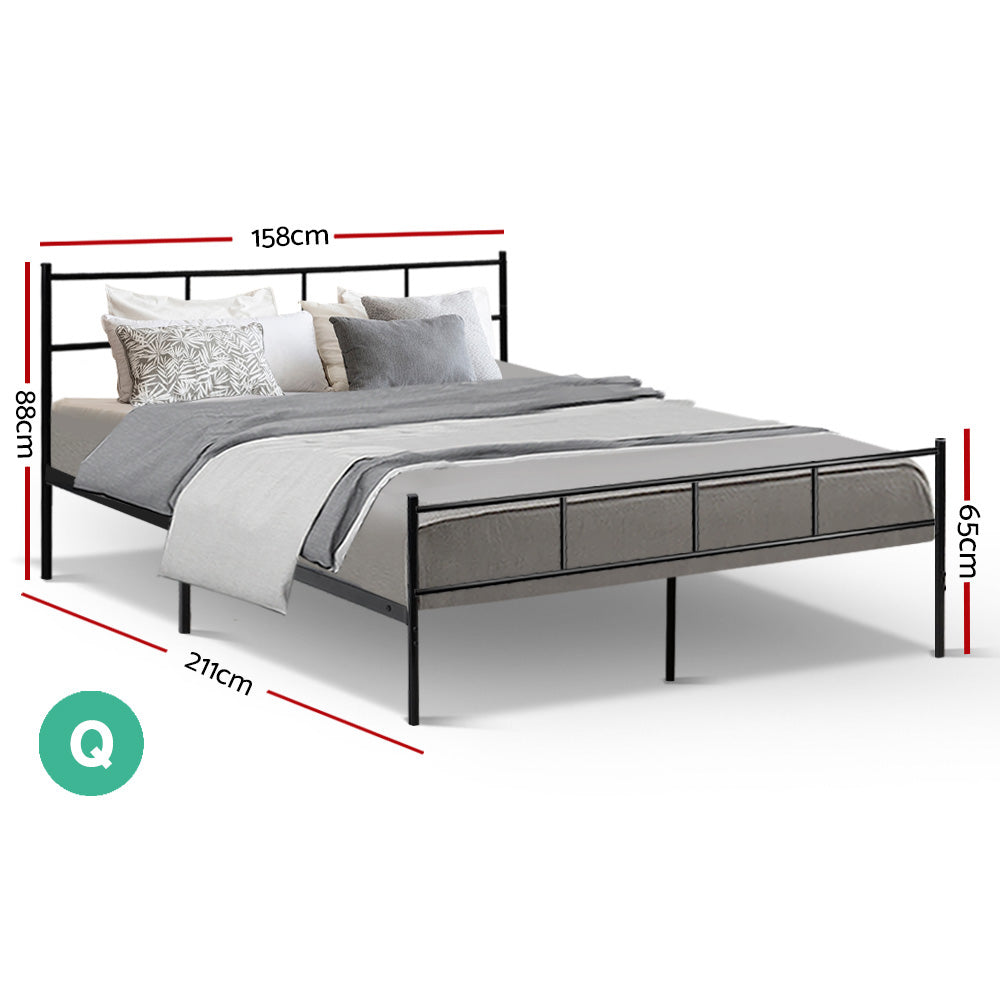 Artiss Bed Frame Queen Metal Bed Frames SOL-Bed Frames-PEROZ Accessories