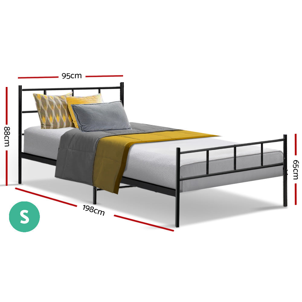 Artiss Bed Frame Single Metal Bed Frames SOL-Bed Frames-PEROZ Accessories