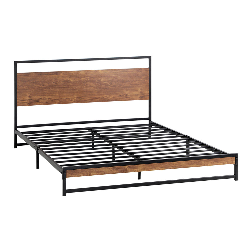 Oikiture Metal Bed Frame King Size Beds Platform Wood-Metal Bed Frames-PEROZ Accessories