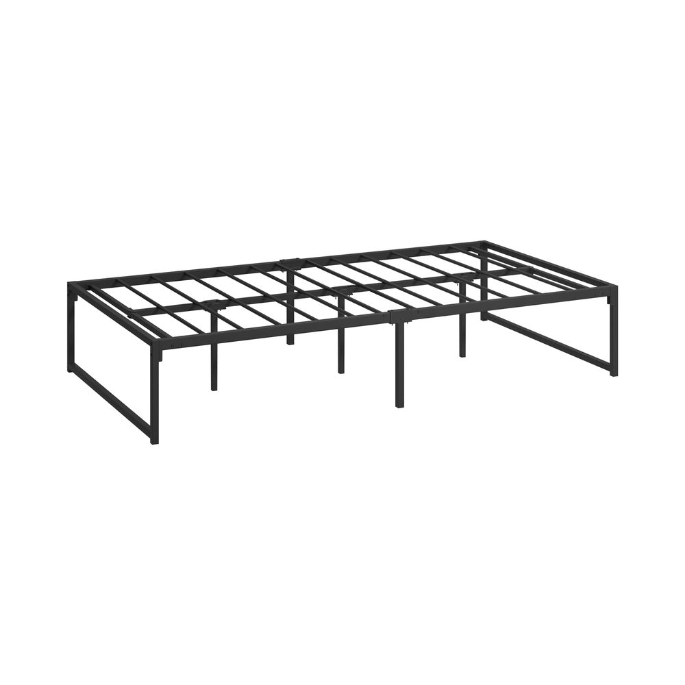 Oikiture Metal Bed Frame King Single Beds Platform Black-Metal Bed Frames-PEROZ Accessories