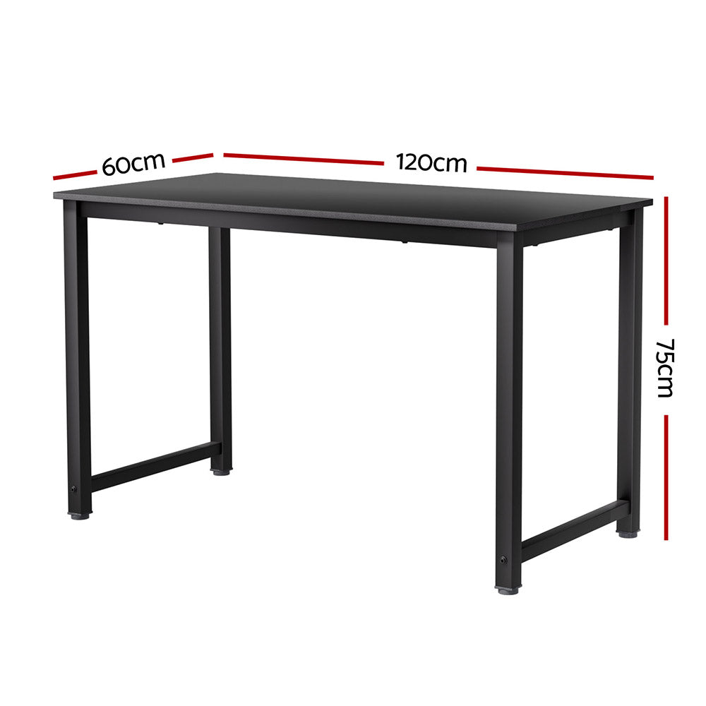 Artiss Computer Desk Home Office Study Table Black 120CM-Furniture &gt; Office-PEROZ Accessories