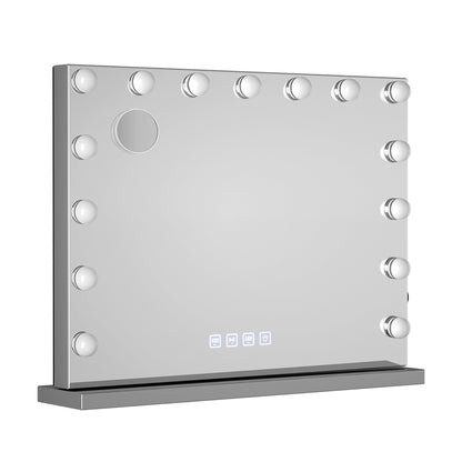 Embellir Bluetooth Makeup Mirror 58X46cm Hollywood with Light Dimmable 15 LED-Furniture &gt; Bathroom-PEROZ Accessories