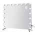 80x65cm Embellir Makeup Mirror Hollywood Vanity with LED Light Silver Legs-Makeup Mirrors-PEROZ Accessories