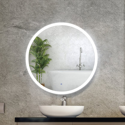 Embellir LED Wall Mirror Bathroom Light 80CM Decor Round decorative Mirrors-Makeup Mirrors-PEROZ Accessories